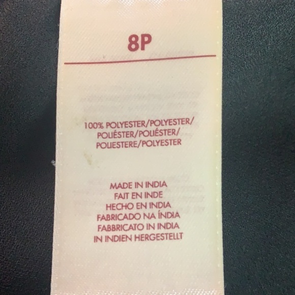 JM collection Petite Black/Purple Floral Print Semi Shear Blouse Size 8P - Picture 11 of 14